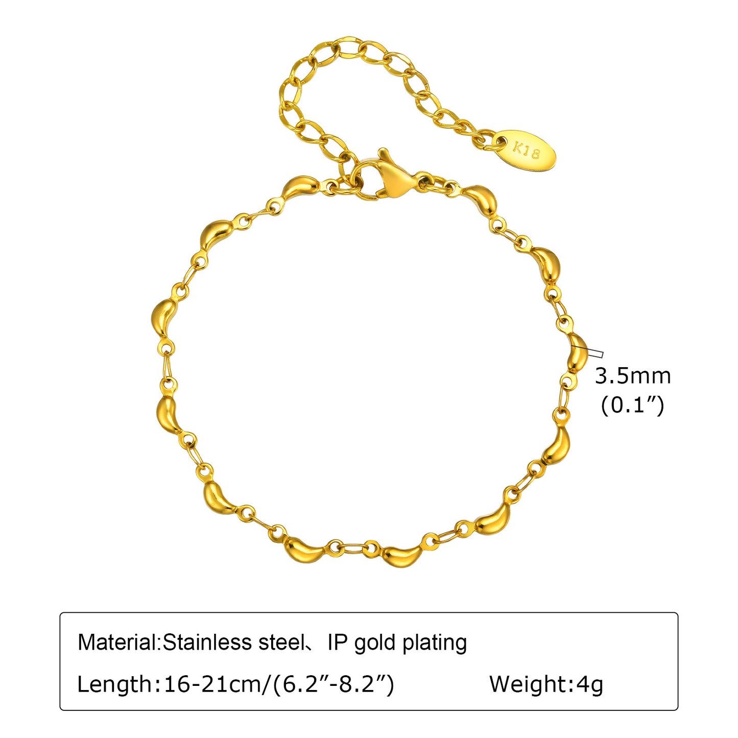 Stainless Steel Dolphin Accessories 18K Gold Bracelet Women