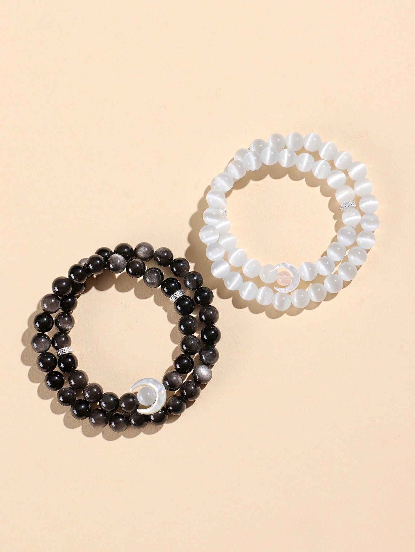 Planderful Fortune's Favor Bracelet – Elegant Obsidian and Opal Design