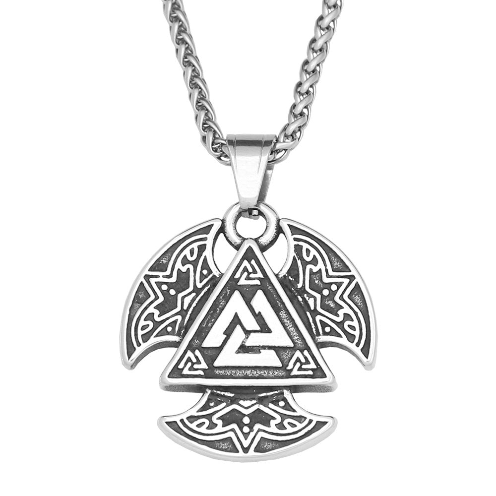 Vintage Viking Stainless Steel Men's Pendant Necklace