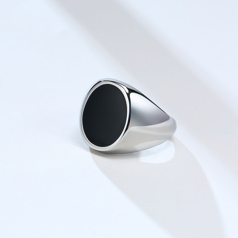 European And American Jewelry Stainless Steel Drip Ring Men