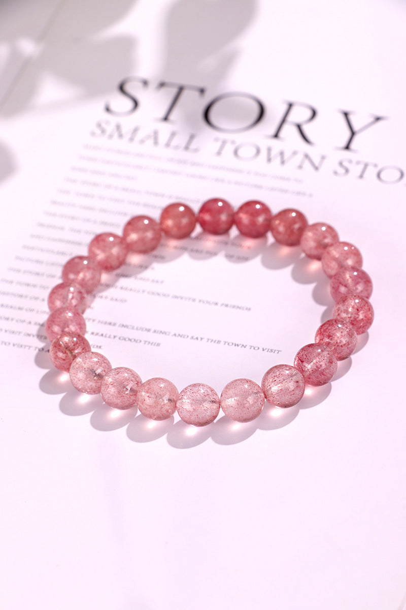 Gradient Red Strawberry Quartz Bracelet