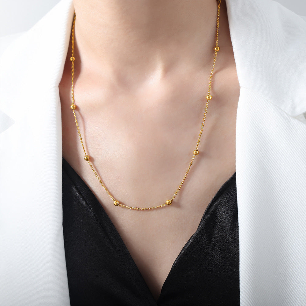 Dopamine Deluxe Freshwater Pearl Necklace with Handmade Beaded European and American Flair