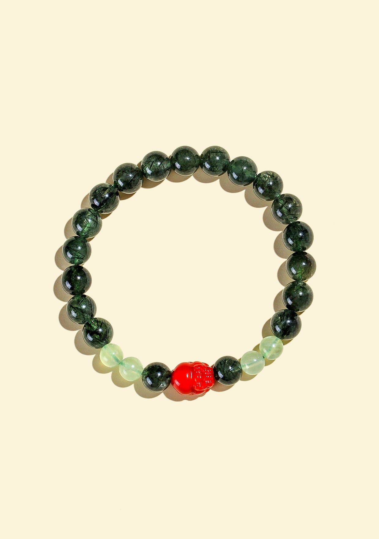 Planderful Fortune's Favor Bracelet – Elegant Natural Greenhair Grape Stone Design