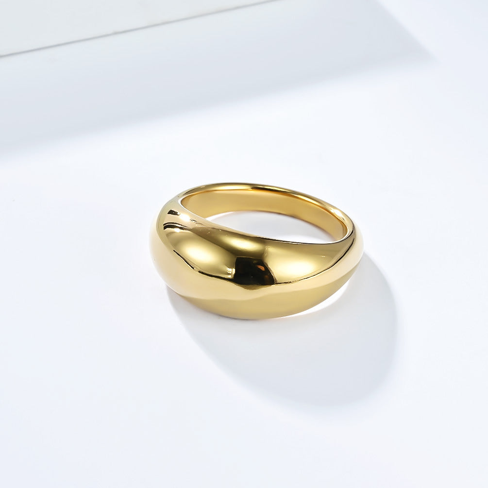 Stainless Steel Ring For Women 18K Gold Plated Personalized Hand Jewelry By Planderful