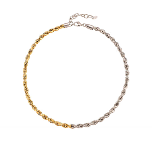 Planderful Women Genie Titanium Necklace Twist Chain