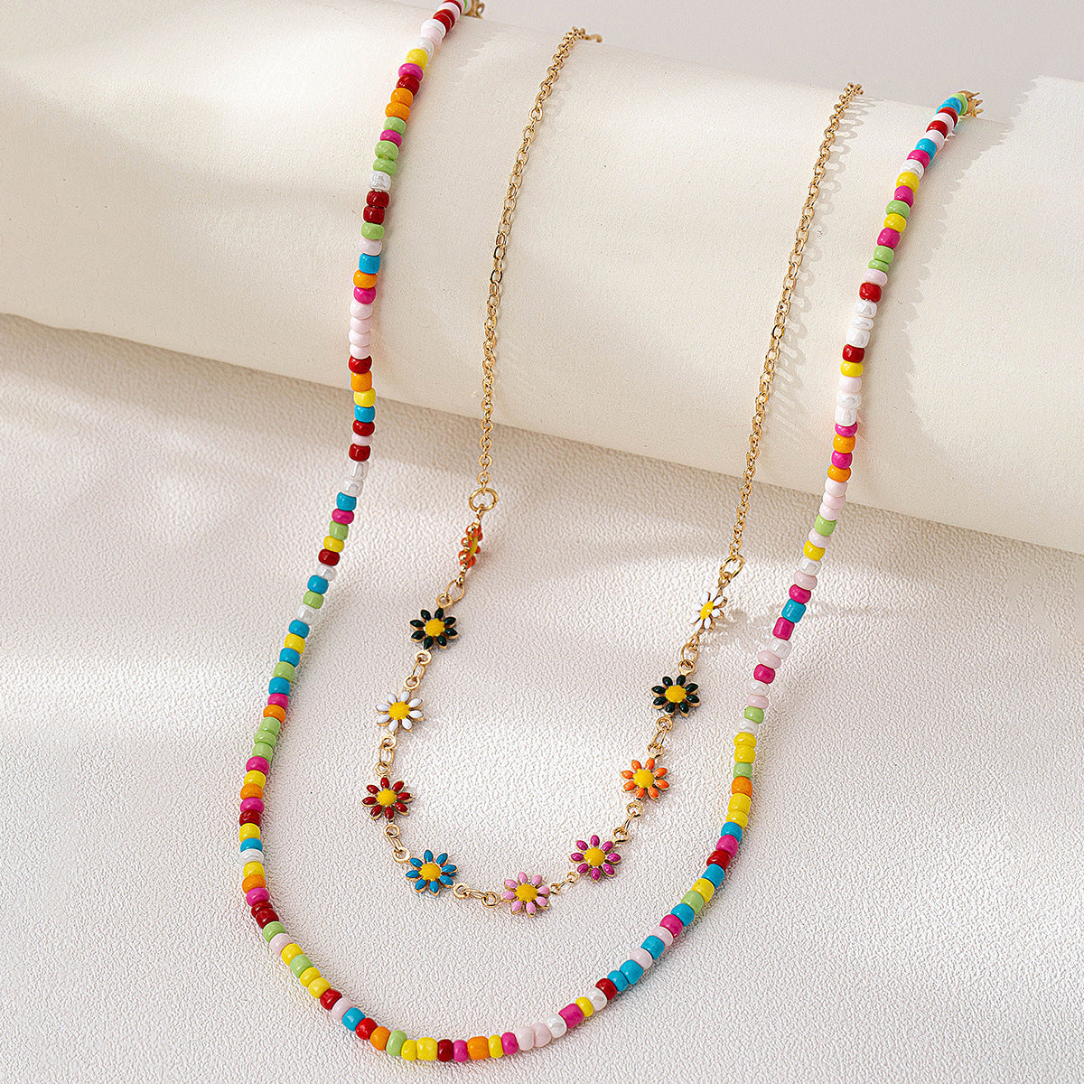 Planderful Vienna Verve Necklace Set – Bohemian Vacation Style with Colorful Beads
