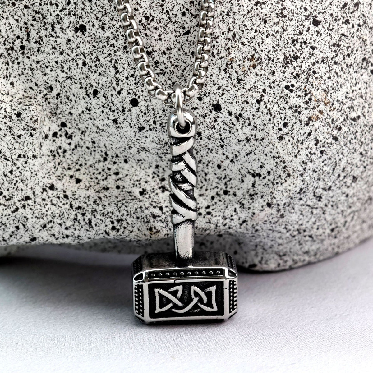 Vintage Viking Stainless Steel Men's Pendant Necklace