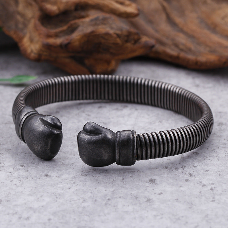Titanium Steel Skull Men's Open Bracelet Men's