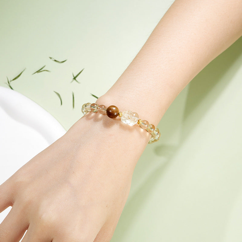 Zen Style Natural Citrine Beaded Bracelet Gift for All