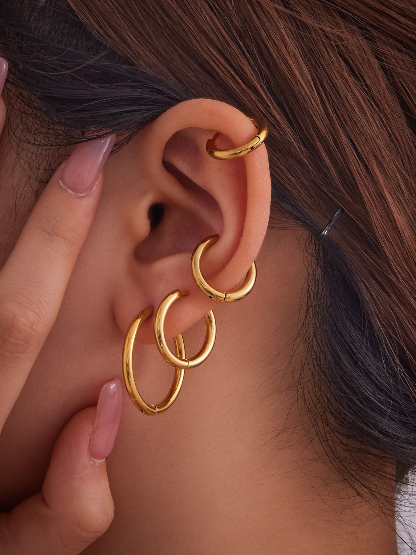 Planderful Minimalist Stainless Steel Circle Earrings Unisex