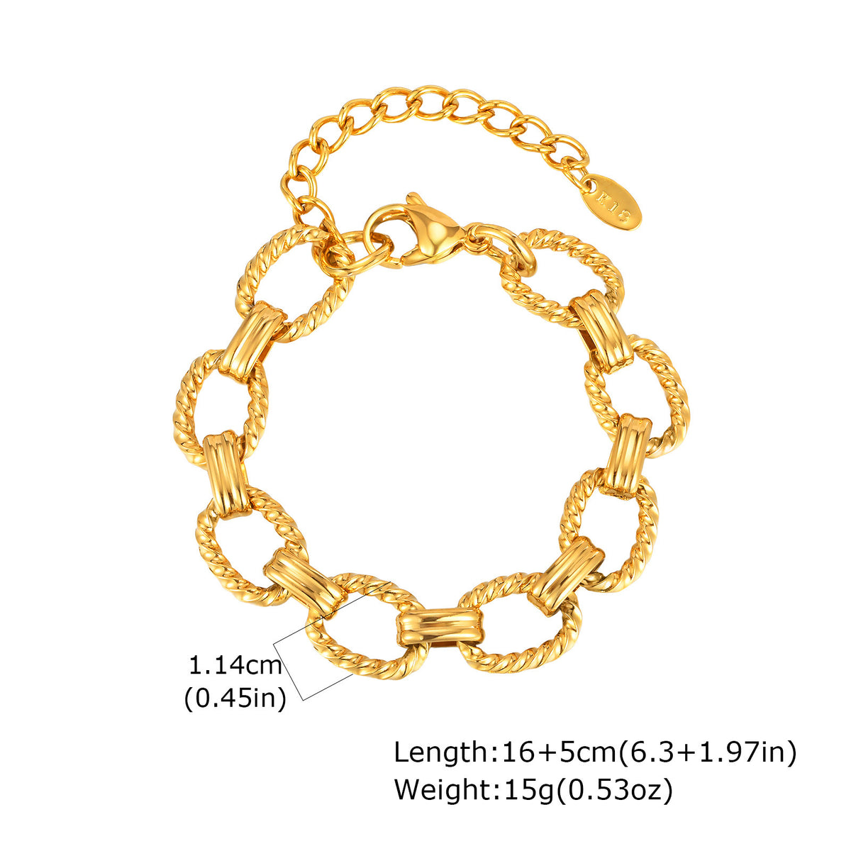 Handmade Chain Personalized Stacked Stainless Steel Bracelet