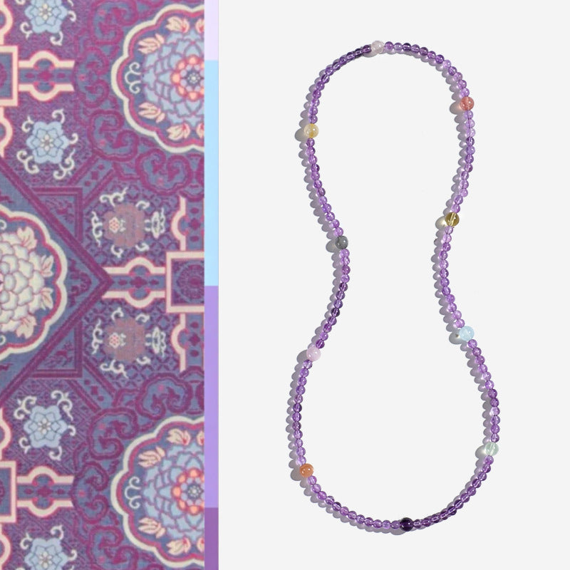 Planderful Fortune's Favor Heart Lock Bracelet – Luxurious Grape Stone and Crystal Design