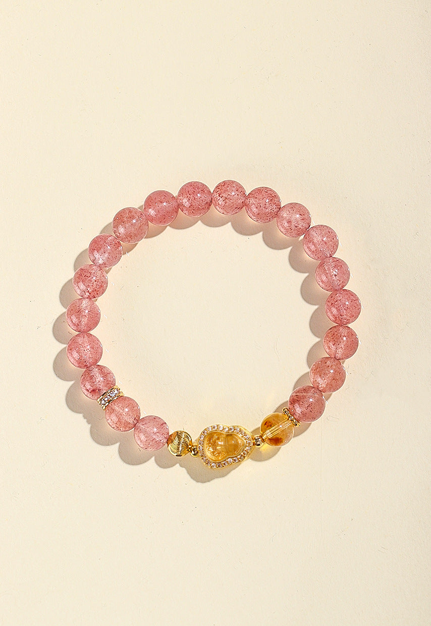 Planderful Fortune's Favor Bracelet – Elegant Natural Yellow Crystal Design