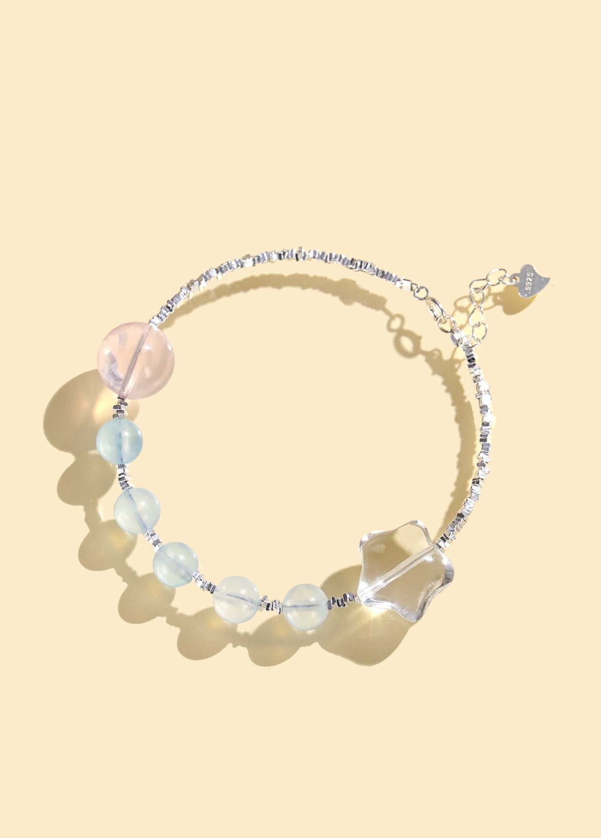 Planderful Fortune's Favor Bracelet – Sweet and Cute Aquamarine Star and Moon Design