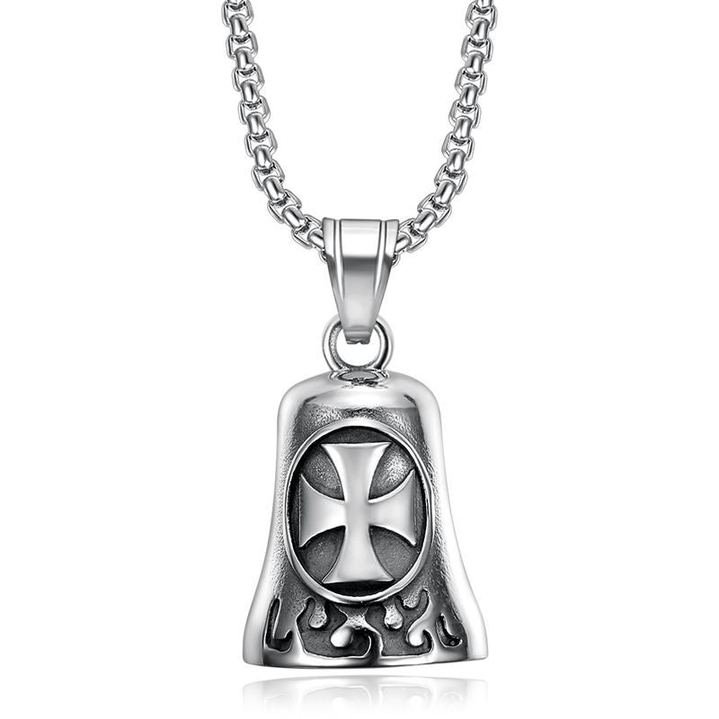 Planderful Everyday Genie Stainless Steel Cross Pendant Necklace For Women Retro Polished Durable