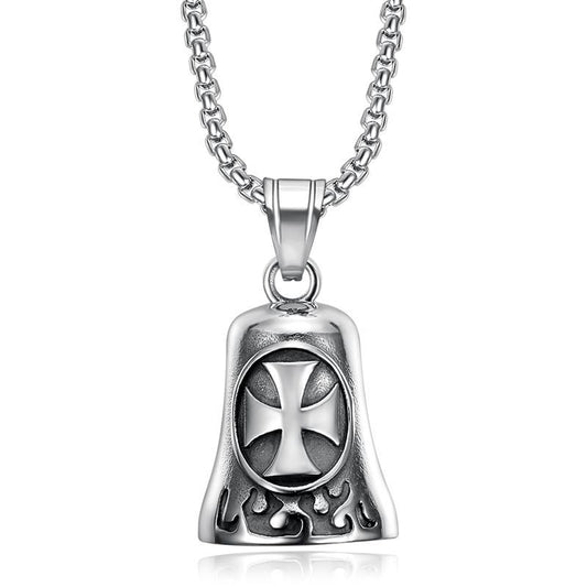 Planderful Everyday Genie Stainless Steel Cross Pendant Necklace For Women Retro Polished Durable
