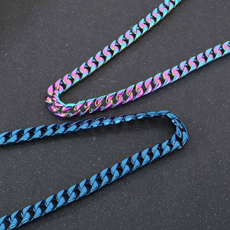 Planderful Cuban Chain Necklace 15mm Stainless Steel Men