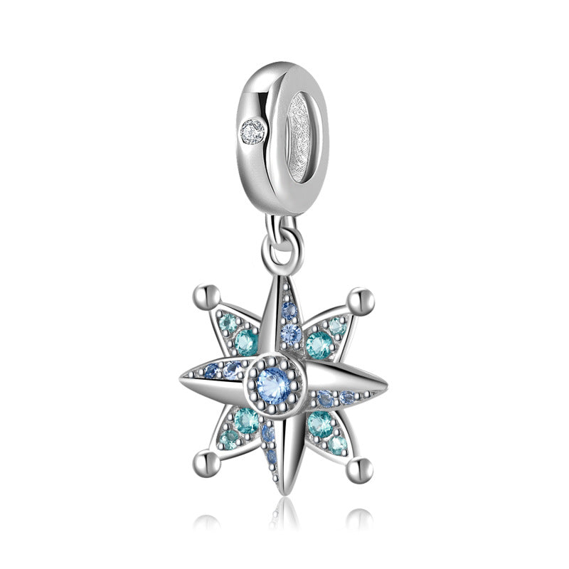 Planderful Everyday Genie – Original Design Shining Octagram S925 Sterling Silver Bracelet Necklace Pendant European and American Fashion Jewelry