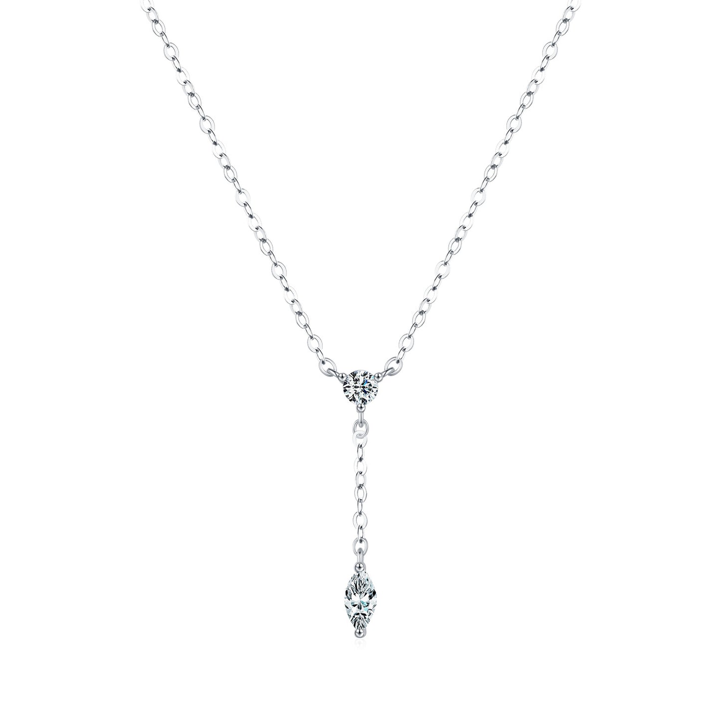 Planderful Everyday Genie Necklace – Elegant Zircon-Set Geometric Design