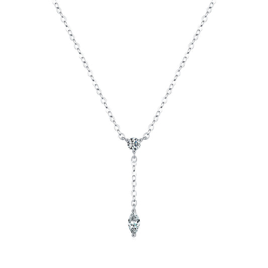 Planderful Everyday Genie Necklace – Elegant Zircon-Set Geometric Design