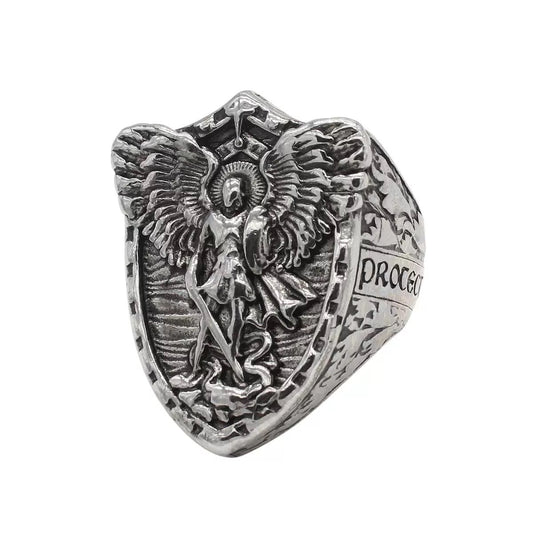 Planderful Everyday Genie Titanium Steel Wings Ring For Men Durable Vintage God Of War Hip Hop Accessory