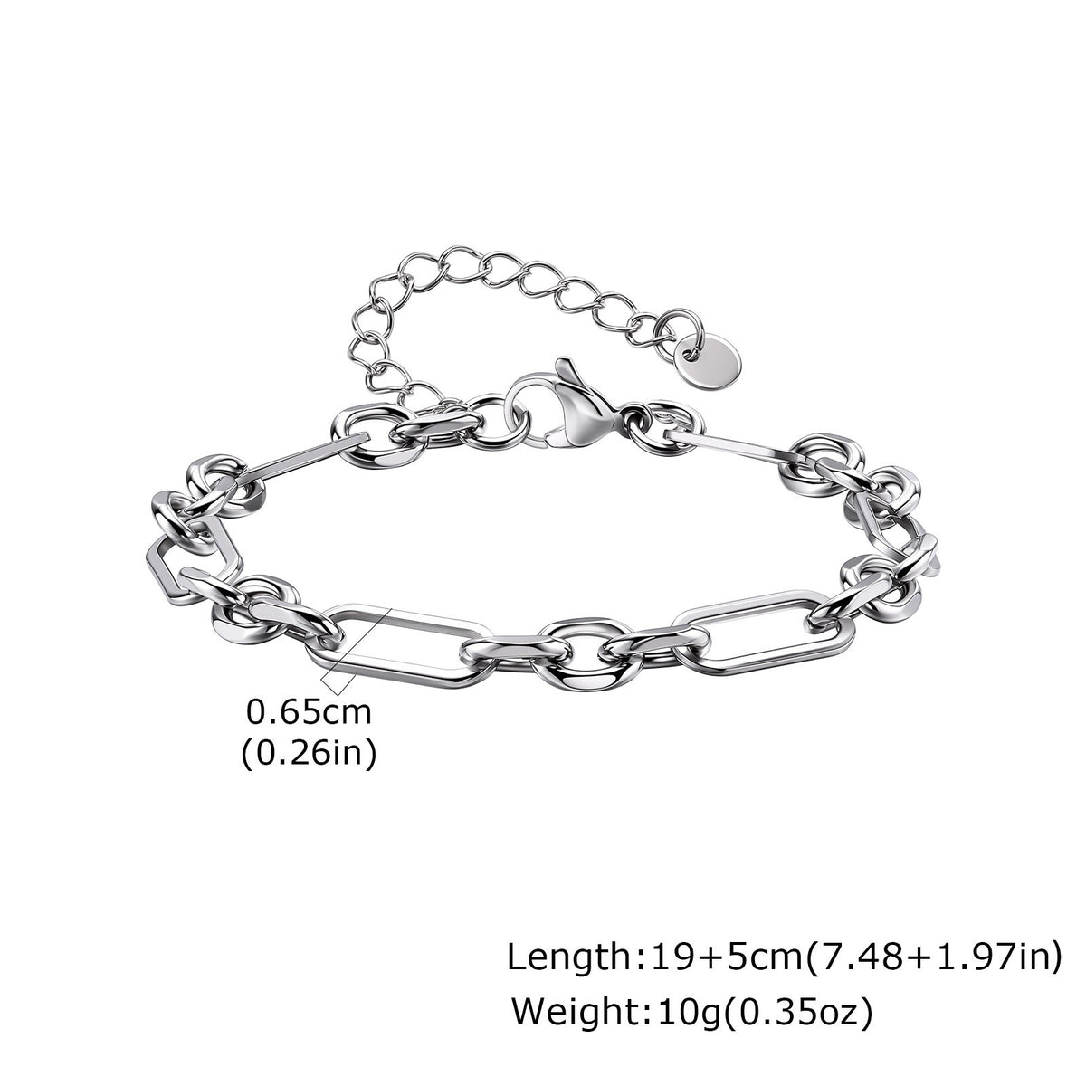 And Simple Joker Three Stainless Steel Bracelet for Men