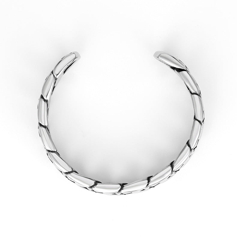Steel Bracelet – Elegant Cross Engraving