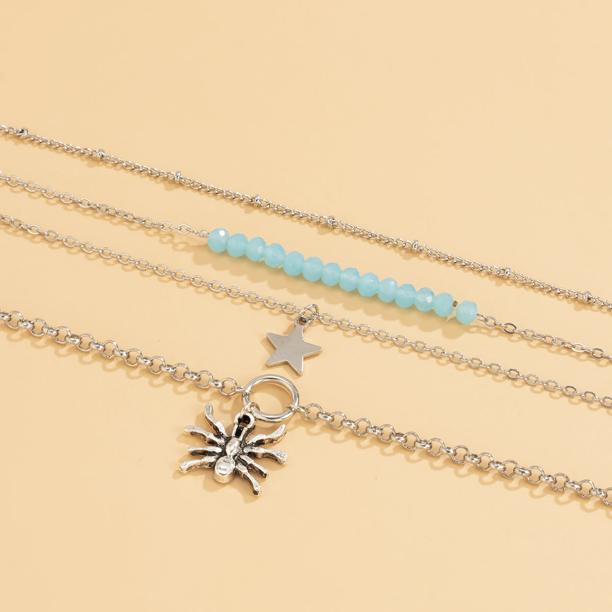 Planderful Crystal Spider Bracelet Multi Layered Chain For Edgy Punk Fashion Lovers Statement Accessory