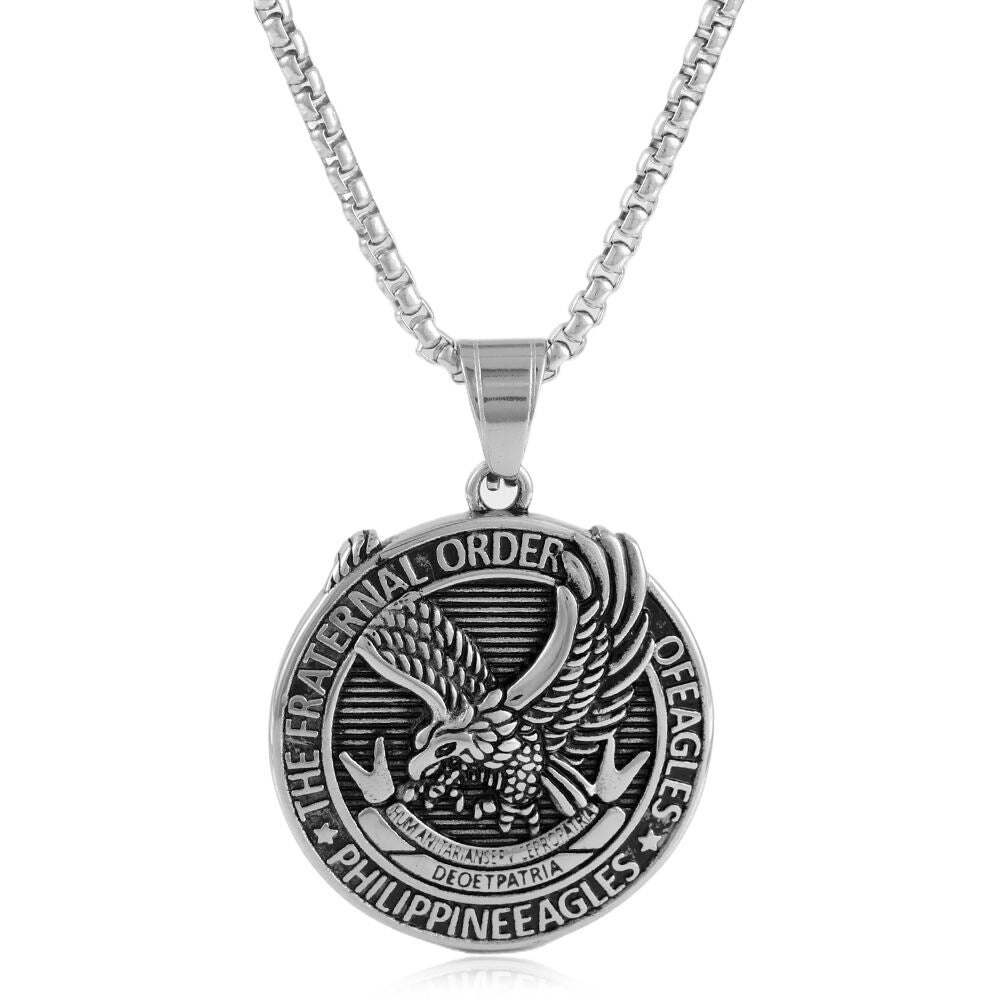 European And American Stainless Steel Eagle Pendant Necklace