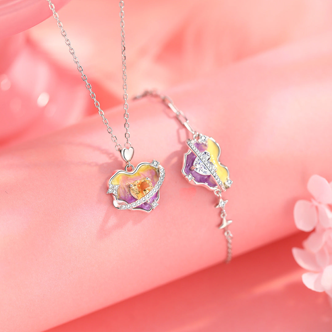 S925 Sterling Silver Heart Necklace