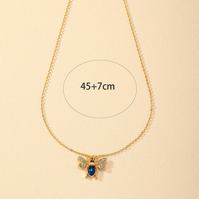 Luxurious Bee Charm Necklace from Vienna Verve Collection