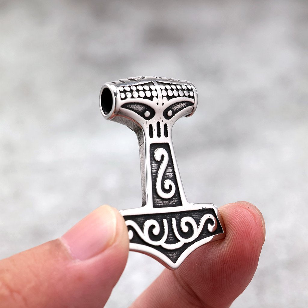 Viking Necklace For Men Nordic Stainless Steel Double Sided Pendant Planderful Norse Legacy