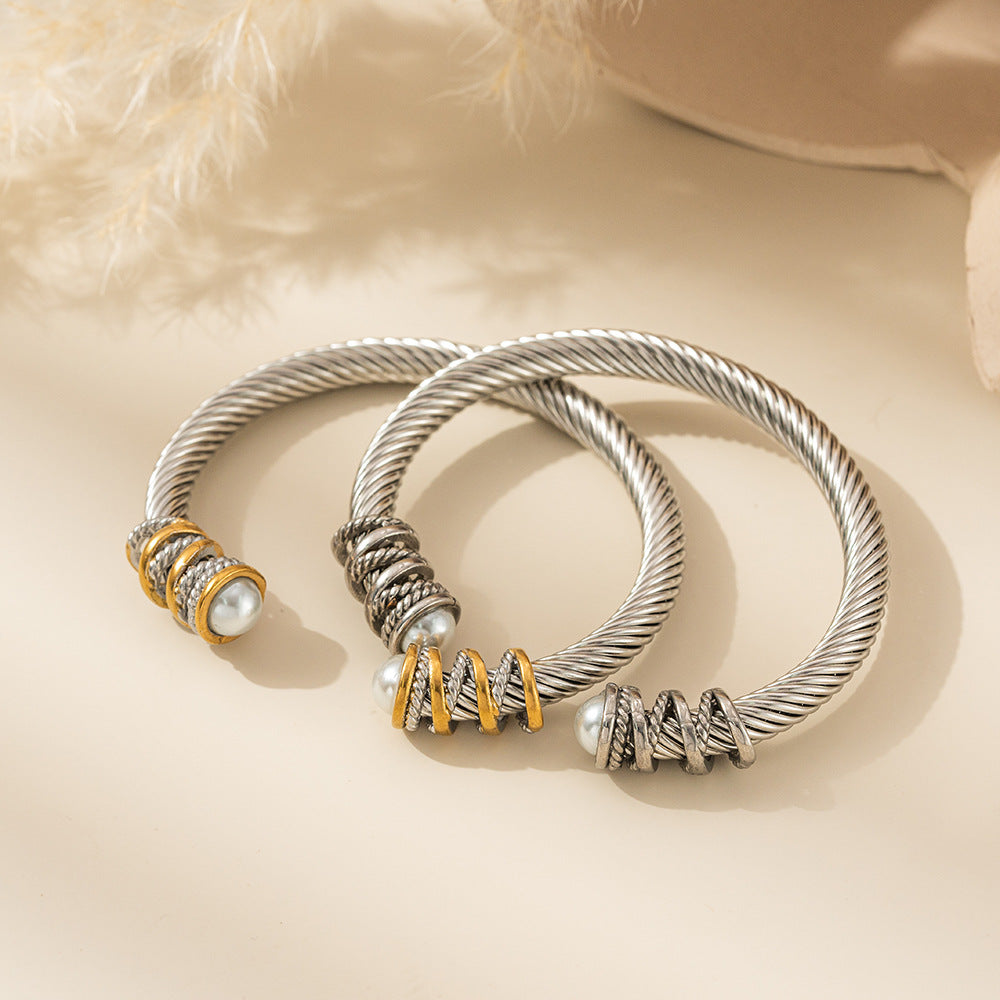 Stainless Steel Cable Wire Rope Bracelet Unisex Durable Premium Fashion Jewelry Planderful Everyday Genie