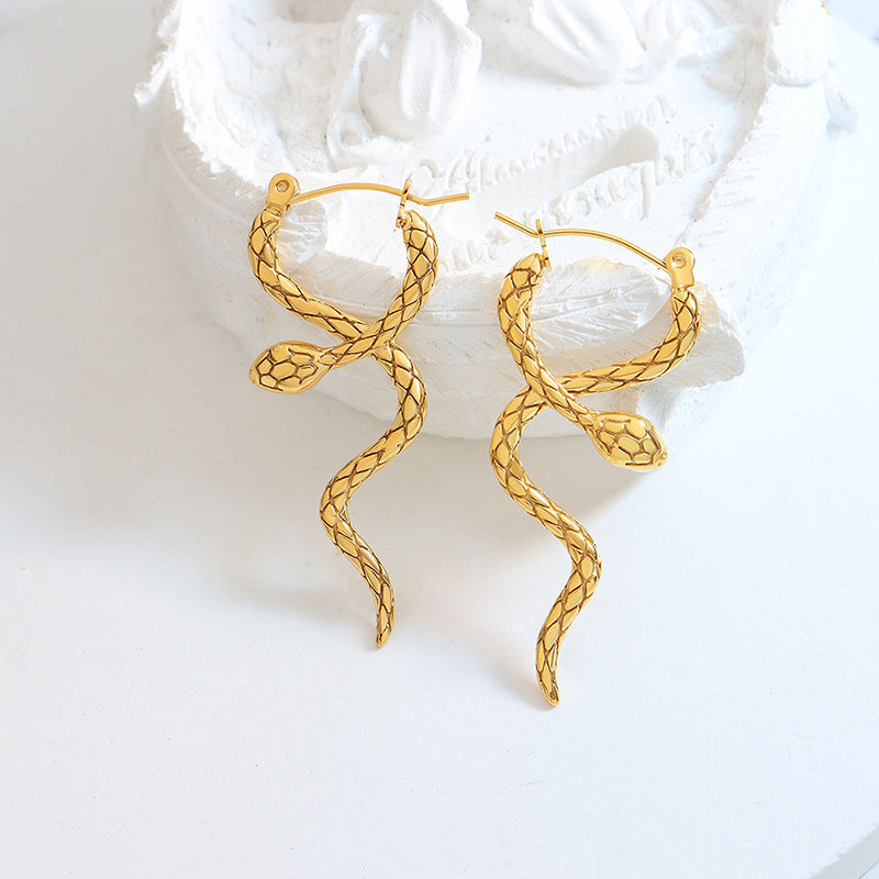 Smart Serpent Earrings with Cold Wind High Cold Temperament
