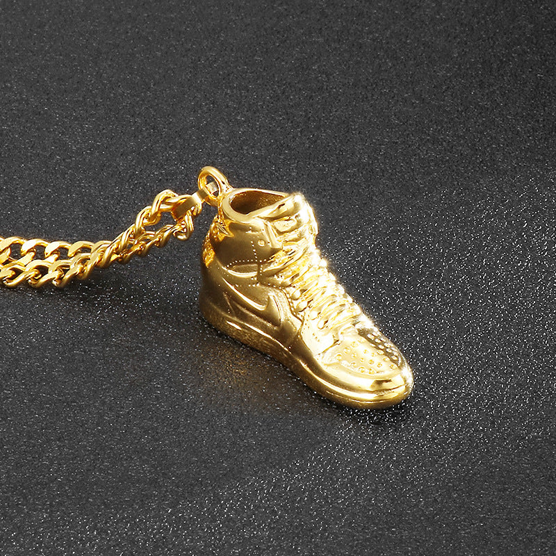Running Shoes Pendant Stainless Steel Men's Trend Sports Shoes Necklace