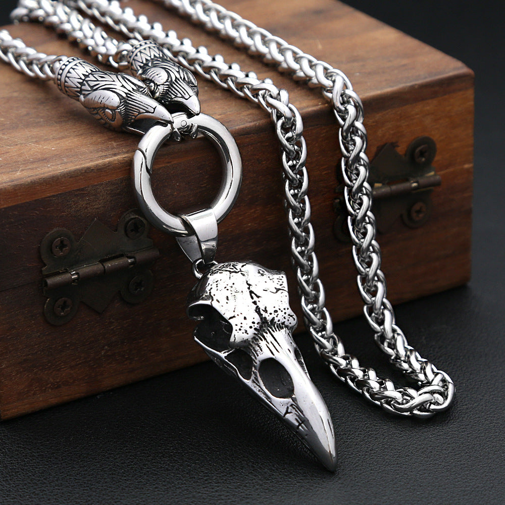 Skull Viking Stainless Steel Men's Pendant Necklace