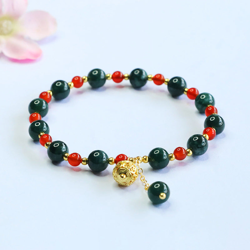 Blue Water Jadeite Ocean-Inspired Beaded Bracelet