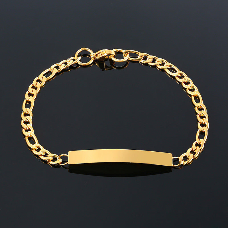 Cross-Border Stainless Steel Curved Bracelet Female Titanium Steel Korean Version Fashion Jewelry
