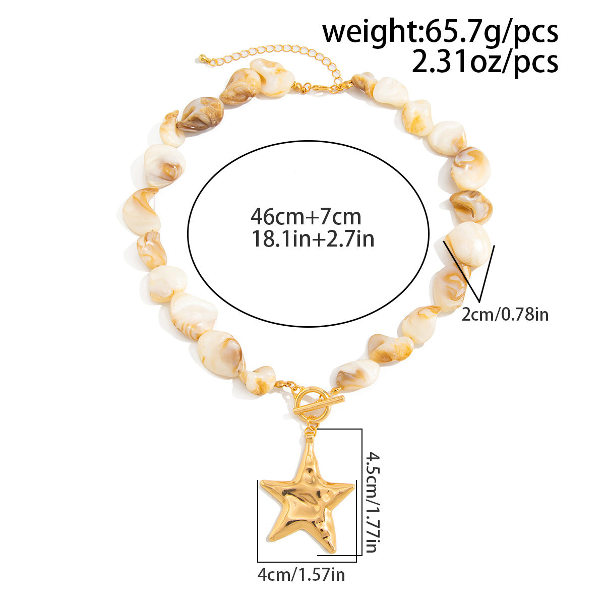 Starfish & Shell Coastal Collarbone Necklace
