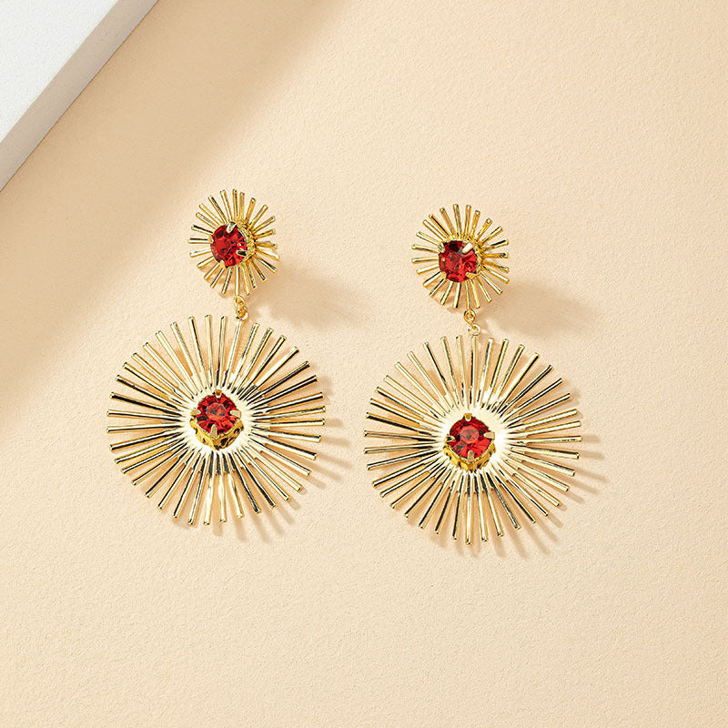 Planderful Vienna Verve Sunflower Earrings – High-End Zircon Design