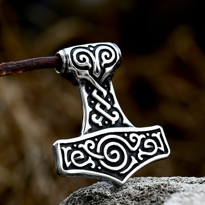 Celtic Odin Stainless Steel Pendant for Men - Retro Titanium Steel Design