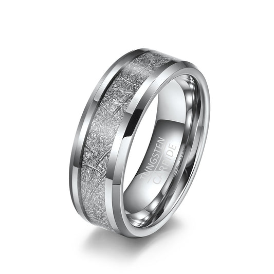 Amazon 4/6/8mm Double Beveled Ice Silk Tungsten Steel Ring