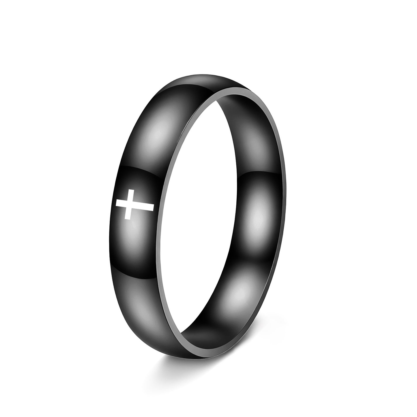 Planderful Everyday Genie Stainless Steel Cross Ring Unisex Sizes 6 7 8 9 10 11 12 Durable Protection
