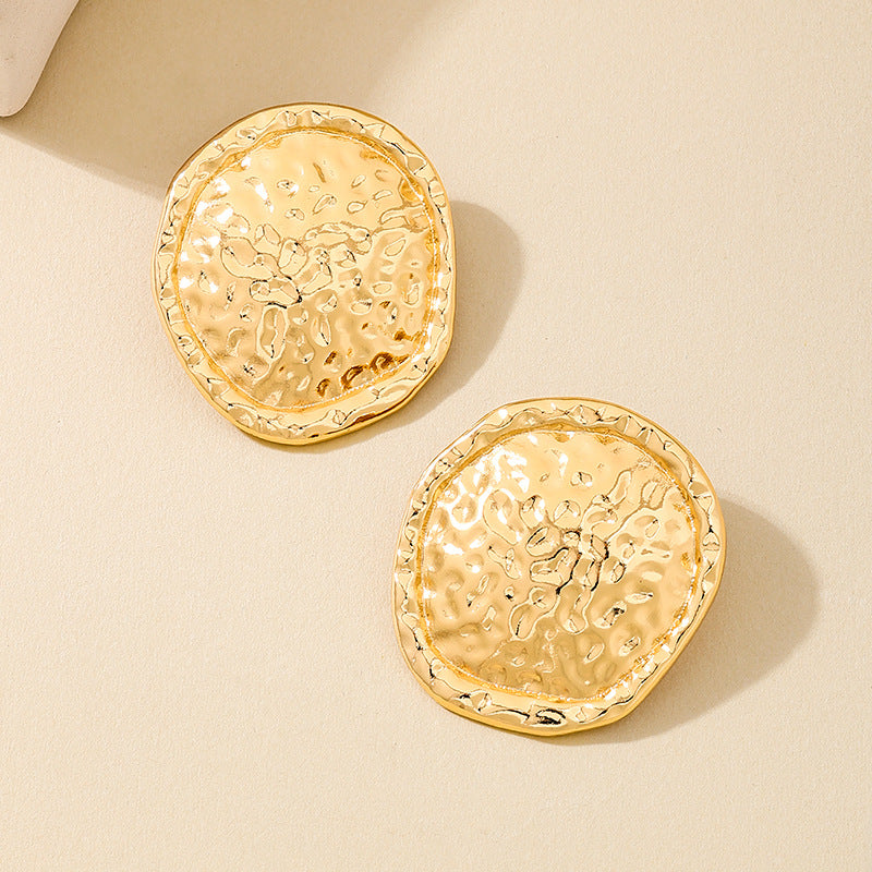 Planderful Vienna Verve Earrings – Exaggerated Metal Ripple Design