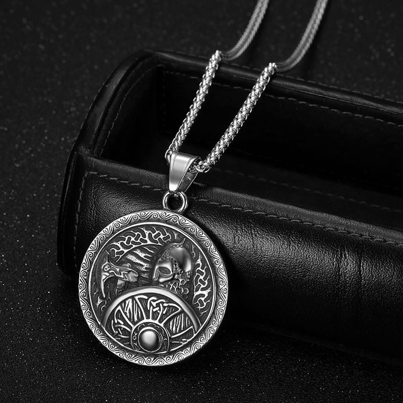 Stainless Steel Necklace - Vintage Nordic Viking Pendant