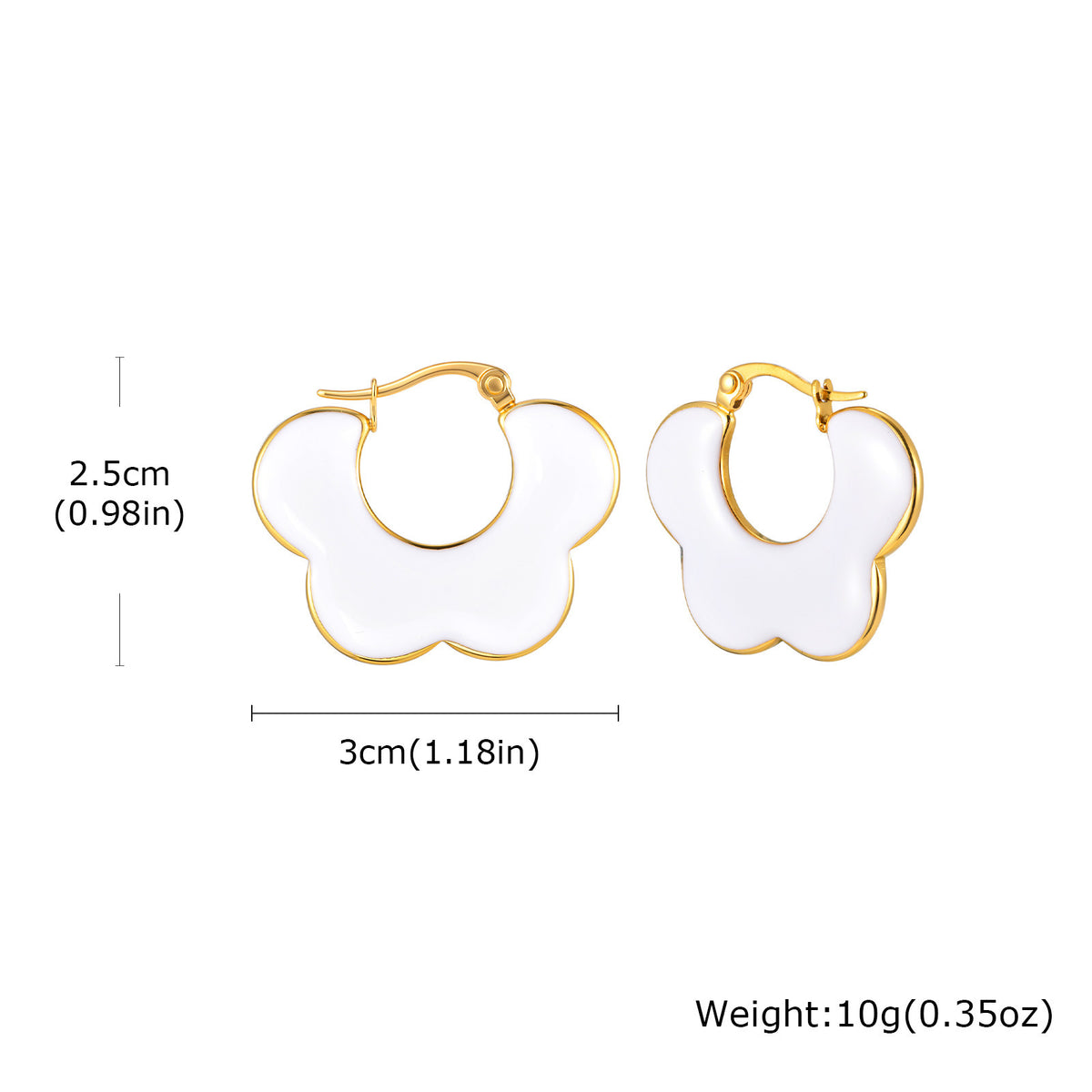 Stainless Steel Floral Earrings