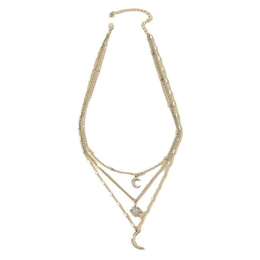 Luxurious Vienna Verve Triple-Layer Collarbone Necklace - Metal Jewelry Piece
