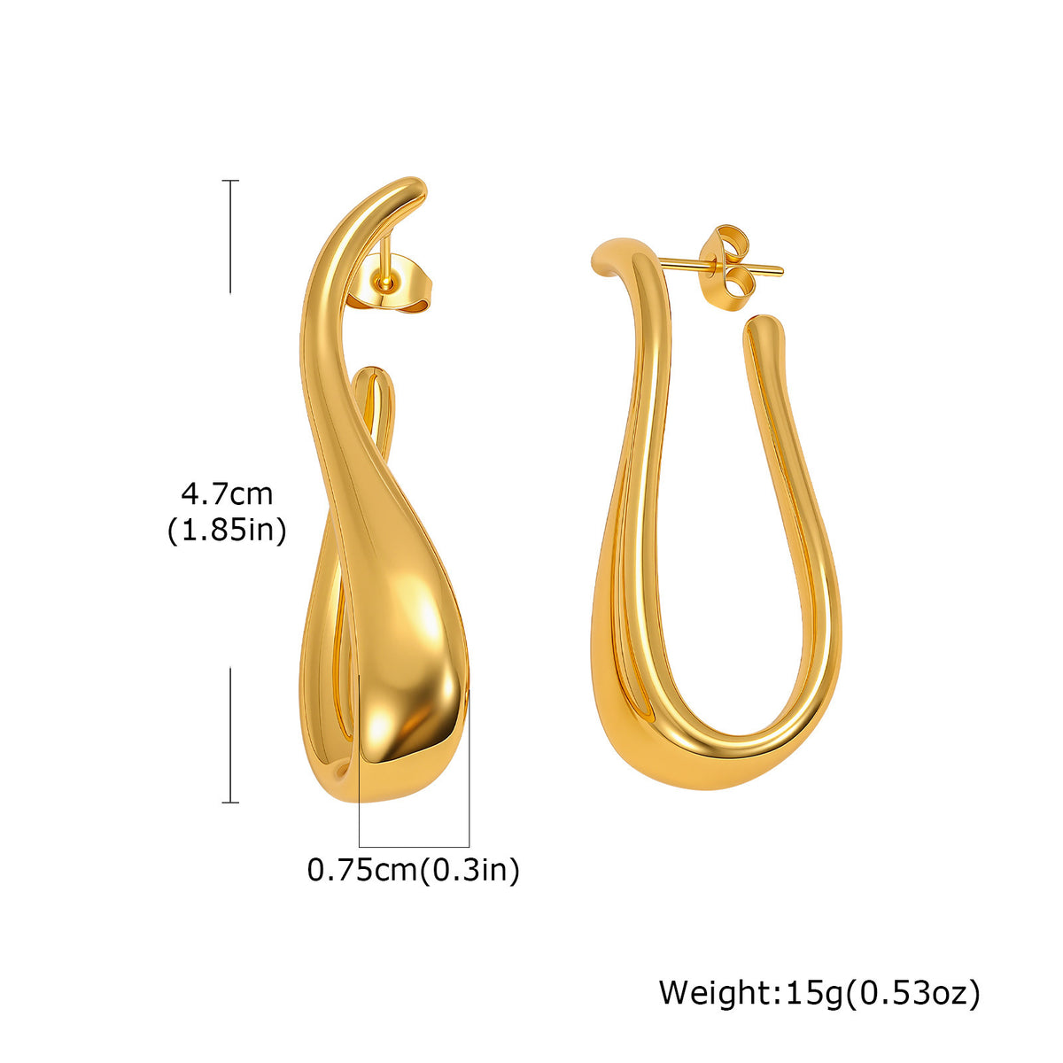 Modern Stainless Steel Earrings — Multiple Styles