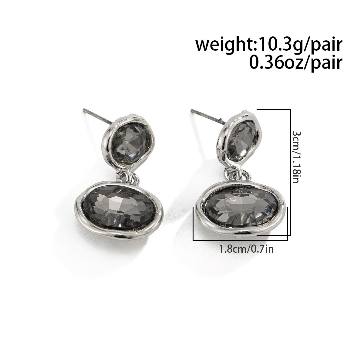 Planderful Vienna Verve Square Zircon Pendant Earrings For Women Elegant Everyday Statement Jewelry