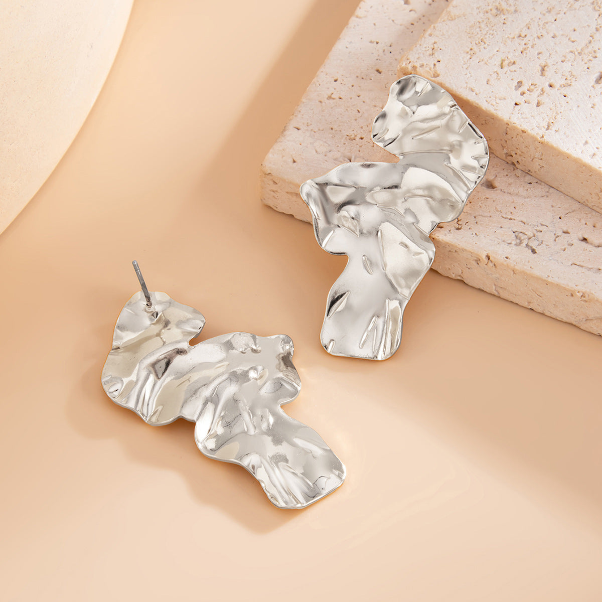 Planderful Vienna Verve Earrings – Unique Irregular Liquid Glossy Design